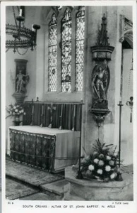 FOTO REAL POSTAL ALTER OF ST JOHN BAPTIST SOUTH CREAKE CHURCH NORFOLK POR TUCK - Imagen 1 de 2