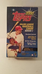 Caja de cera vacía Topps Baseball 2000 con Aaron HoFer y McGwire - Imagen 1 de 6
