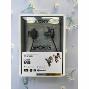 Sony WI-SP600N EXTRA BASS Bluetooth Noise Cancelling Wireless Kopfhörer Schwarz - Bild 1 von 1
