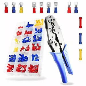 300PC Terminals Electrical Wire Connector Kit Assorted Insulated Crimp Spade Set - Picture 1 of 11