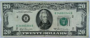 1969 A  $20 Green Seal Federal Reserve Note  B34880344B New York - Picture 1 of 6