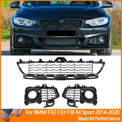 For BMW 4 Series F32 F36 428i 430i 440i M Sport Front Bumper Fog Light Grille - Image 1 of 4