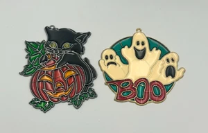 Lotto Halloween gatto zucca e fantasmi prendisole finestra appeso - Foto 1 di 6