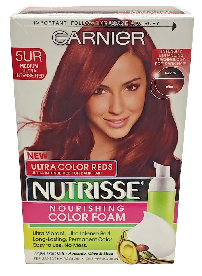 NUEVO Garnier NUTRISSE Espuma Color Nutritivo-5UR ROJO MEDIO ULTRA INTENSO Foto 1 de 1