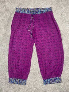 Lilka Pajama Pants Womens Medium Crop Capri Boho Peasant Anthropologie Lounge - Picture 1 of 10