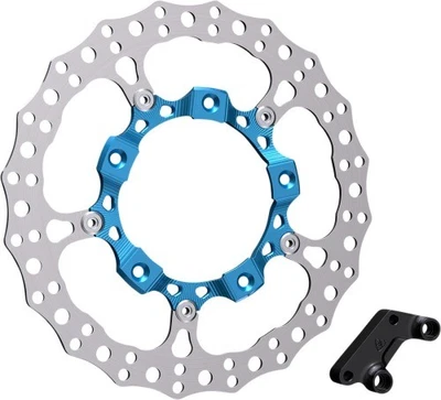 Kit completo de rotor flotante Arlen Ness Big Brake - azul motocicleta calle 300-005 Foto 1 de 3