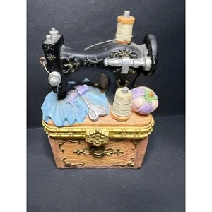 Vintage Trinket Box Sewing Machine  - Picture 1 of 9