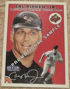 2000 Fleer Tradition Cal Ripken jr Promotional Sample Baseball Card #353 Promo - Bild 1 von 1