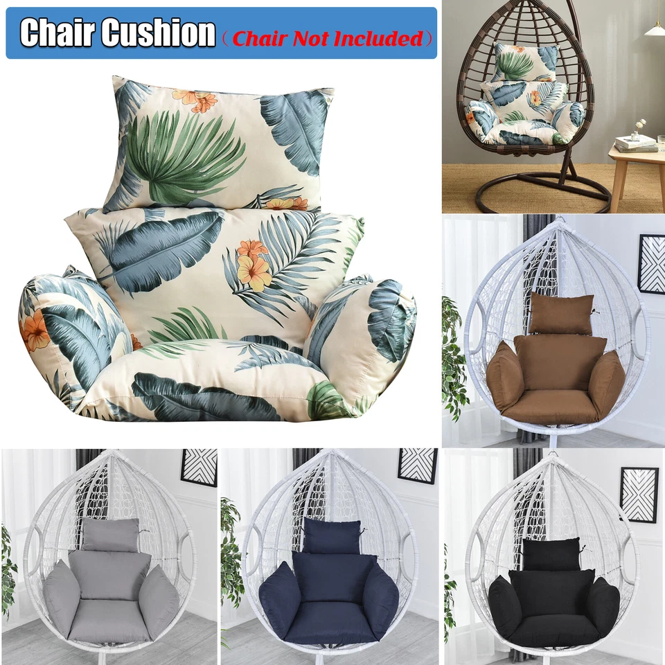 Egg Chair Cushion Seat Pad Covers Swing Hanging Chair Mat Pillow Patio Garden - Image 1 of 1