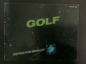 Golf Caja Negra NES Nintendo Manual de Instrucciones Solo