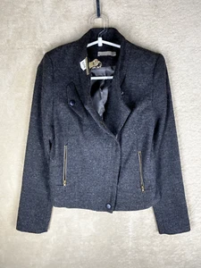 FORCAST Casual Formal Rider Jackets Size 4 Womens Grey Long Sleeve - Picture 1 of 12