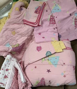 LAURA ASHLEY FAIRIES TWIN COMFORTER/BEDSPREAD/DUSTRUFFLE/CURTAINS/SHAM/SHEETFLAT - Picture 1 of 8