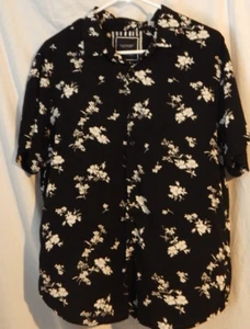 Cactus Man Ricky Singh Black and Tan Floral Casual Button Down Shirt Large NWOT - Picture 1 of 5