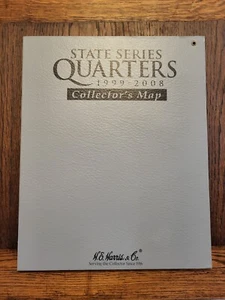 H.E. Harris State Quarters Collector's Series Map 1999-2008 COINS 12.50 INCLUDED - Picture 1 of 9