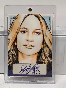 Tarjeta de boceto autografiada 1/1 2014 Leaf Masterworks Jennifer Lopez J.Lo - Imagen 1 de 4
