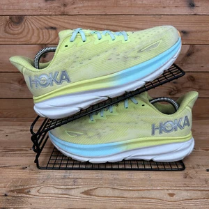 Hoka One One Damen-Sportschuhe Größe UK 7,5 Clifton 9 gelb zitrusfarben leuchtend Laufen - Bild 1 von 12