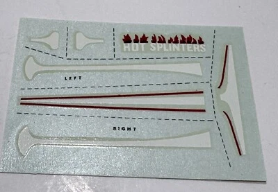 Vintage Aurora 1930 Ford Woodin Wagon Model Kit 558 Decal Sheet Hot Splinters - Image 1 of 4