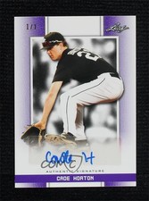 2019 Leaf Perfect Game National Showcase Purple Proof 1/1 Cade Horton Auto 0tw4
