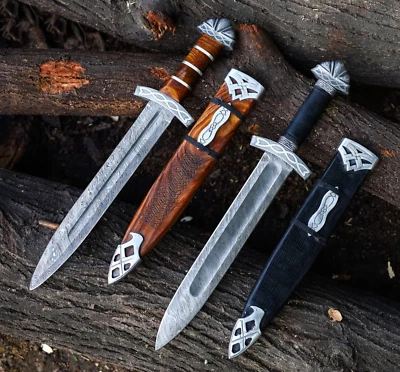 Espada Viking de Aço Damasco Feita à Mão Espada Northman Real, Espada Nórdica com Bainha - Imagem 1 de 4