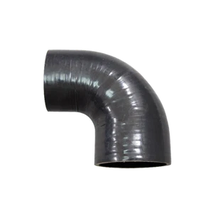 Reductor de acoplador de manguera de silicio negro de 3,25""-3"" 90 grados para tubería turbo intercooler - Imagen 1 de 1