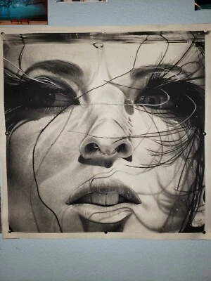 Dibujo Carbón ORIGINAL. Dama bajo el agua.  Foto 1 de 4