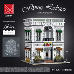 4132PCS Meeresfrüchte Restaurant Modell Bausteine Stadt Street View MOC BricksW9 - Bild 1 von 6
