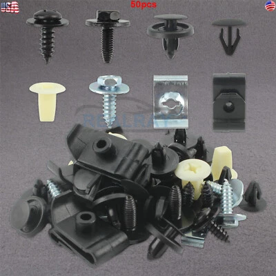 50 piezas de clips de tornillo para parachoques guardabarros protector contra salpicaduras de motor sujetador de remache para Toyota Foto 1 de 4