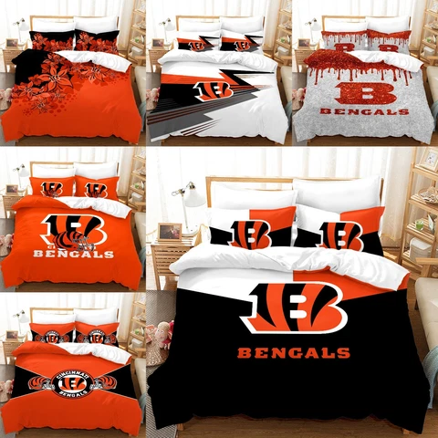 Cincinnati Bengals 3Pcs Bedding Set Duvet/Comforter Cover Soft Pillowcases Gift Cover