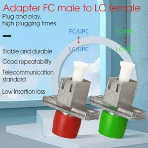 2 pcs FC-LC SM fiber optic couplers FC female to LC female fiber optic adapters - Picture 1 of 10