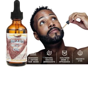 Beard Oil For Men Growth-Softens & Strengthens Hair Fuller Thicker - Picture 1 of 10