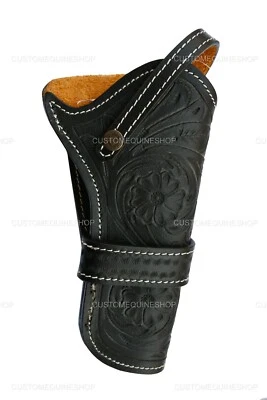 LEATHER HOLSTER GUN PISTOL COVER FIT COLT TAURUS S&W RUGER GLOCK FLORAL TOOLED - Image 1 of 4
