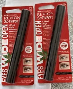 Revlon So Fierce Lot 2 Eyes Wide Open Lifted High Volume Mascara 103 Black Brown - Picture 1 of 4