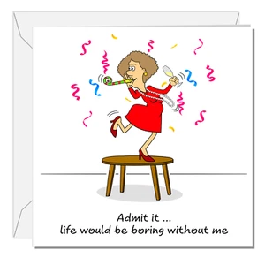 Biglietto Compleanno Divertente Amicizia per Marito, Fidanzato, Ragazza Amiche, Femmina e - Foto 1 di 9