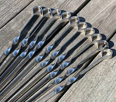 10 Pcs Heavy-duty Stainless Steel Lula Kebab Skewers 11Ga (3mm) / 26" - Изображение 1 из 4