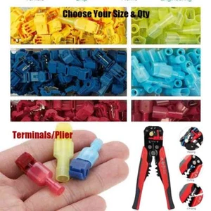 240Pcs Quick Splice T-Tap Insulated Crimp Terminals Kit Spade Wire Connectors US - Picture 1 of 17