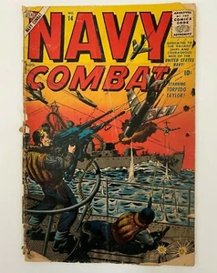 NAVY COMBAT #14 Atlas Comics 1957 WWII Cover by BILL EVERETT FR - Picture 1 of 3