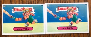 2012 TOPPS GARBAGE PAIL KIDS SET BNS1 #20a Relay TREY & #20b Racin RICKY