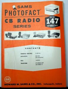 SAMS Photofact CB #147 10/77 part list schematics GE~LAFAYETTE~RCA~TRUETONE