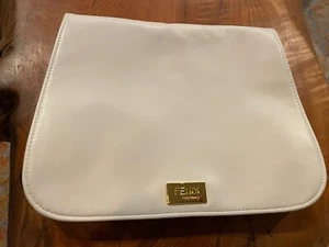 NWT FENDI Furiosa MakeUp Bag Cosmetic Pouch Black & White with zip+ button lock - Picture 1 of 7