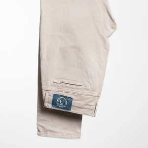 BARBA Slacks Beige Slim Fit Cotton Italy Made 31.5/31.75 - Picture 1 of 6