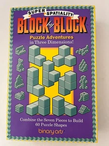 VTG Block by Block 3D Puzzle Game 7 Block Shape & 60 Puzzle Cards BRAND NEW 1995 - Picture 1 of 24