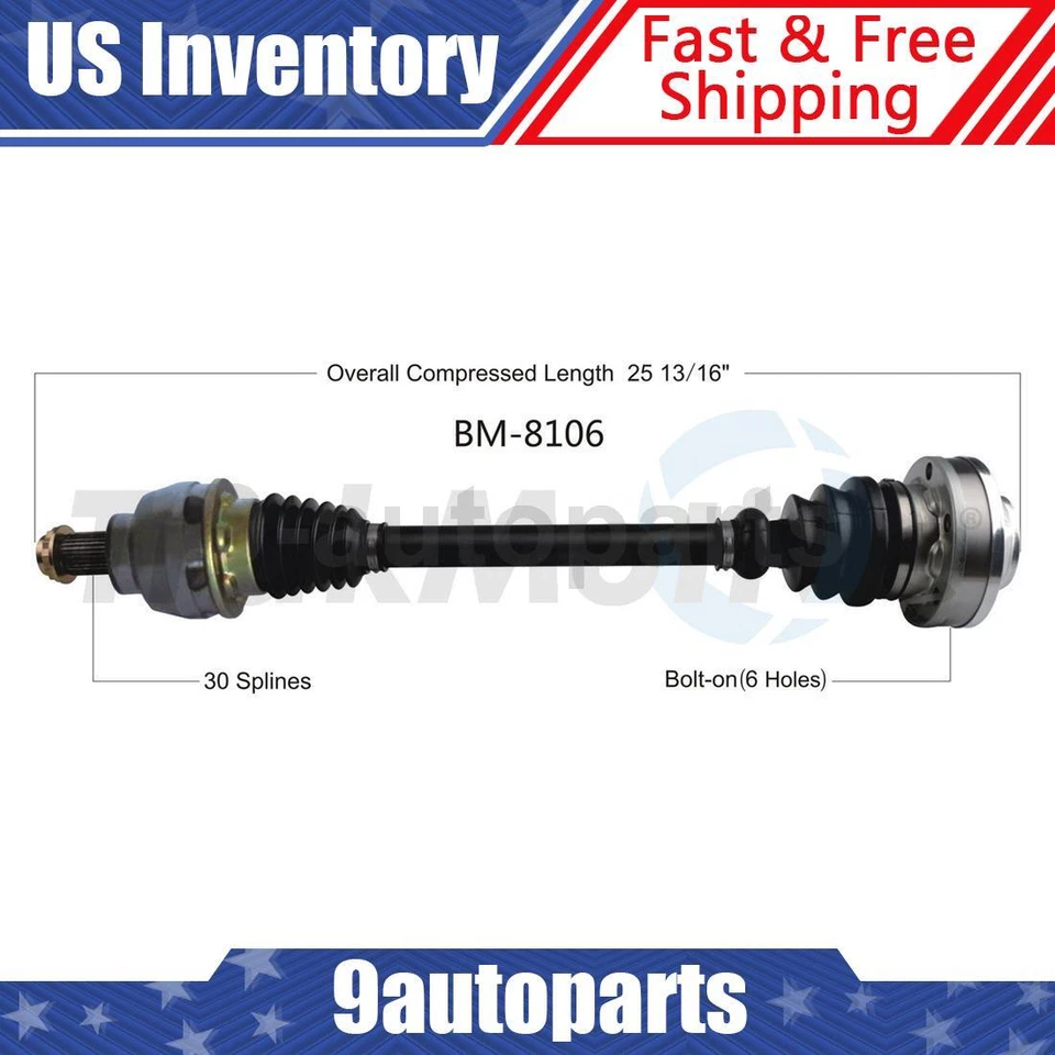 Eixo traseiro esquerdo do lado do motorista CV para 2006 2007 2008 2009 2010 BMW M5 BMW M6 - Imagem 1 de 1