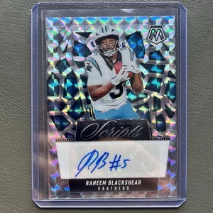 Raheem Blackshear Silver Script Auto 2025 Panini Mosaic Carolina Panthers  - Picture 1 of 2
