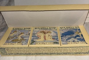 VTG SEA SHELL SOAP W/ JOJOBA OIL By Crabtree & Evelyn (Set Of 3 Bars) 3x3.5 Oz - Picture 1 of 9