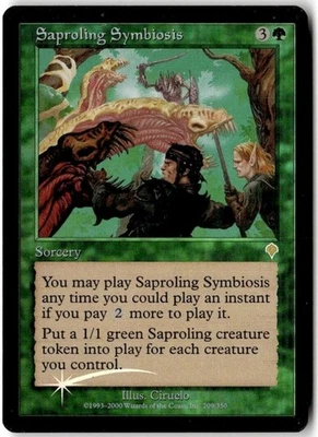 Magic the Gathering SAPROLING SYMBYOSIS #209/350 Invasion Green Foil Rare NM - Image 1 of 2