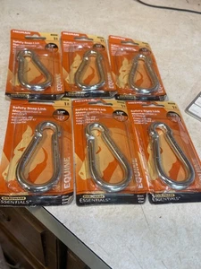 (6-Pk) Equine Hillman Safety Snap Link Zinc 1/2”" x 3-1/2" 853248 300LBS (M3) - Picture 1 of 3