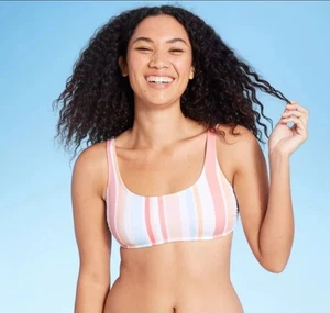 Xhilaration Juniors' Scoop Neck Bralette Bikini Swim Top Multi Size Large - Picture 1 of 2