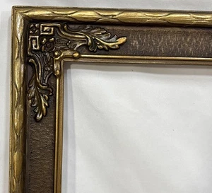 Antique Art Deco Gold Gilt Gesso Wood Frame Fits 36"x14" - Picture 1 of 14