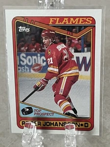 ROGER JOHANSSON--ROOKIE--1990-91 TOPPS--CALGARY FLAMES--FREE SHIPPING - Picture 1 of 2