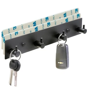 VIRFIN Schlüsselhaken für Wand selbstklebend Schlüsselhalter für Wand mit 2 selbstklebenden... - Bild 1 von 7
